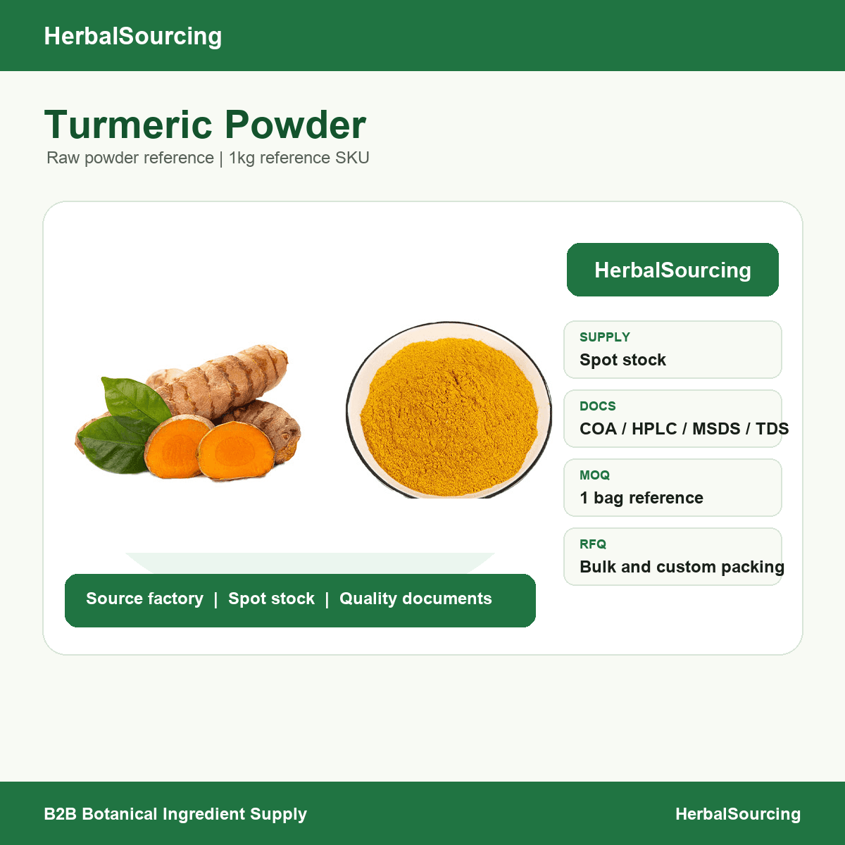 Turmeric powder 1kg reference SKU