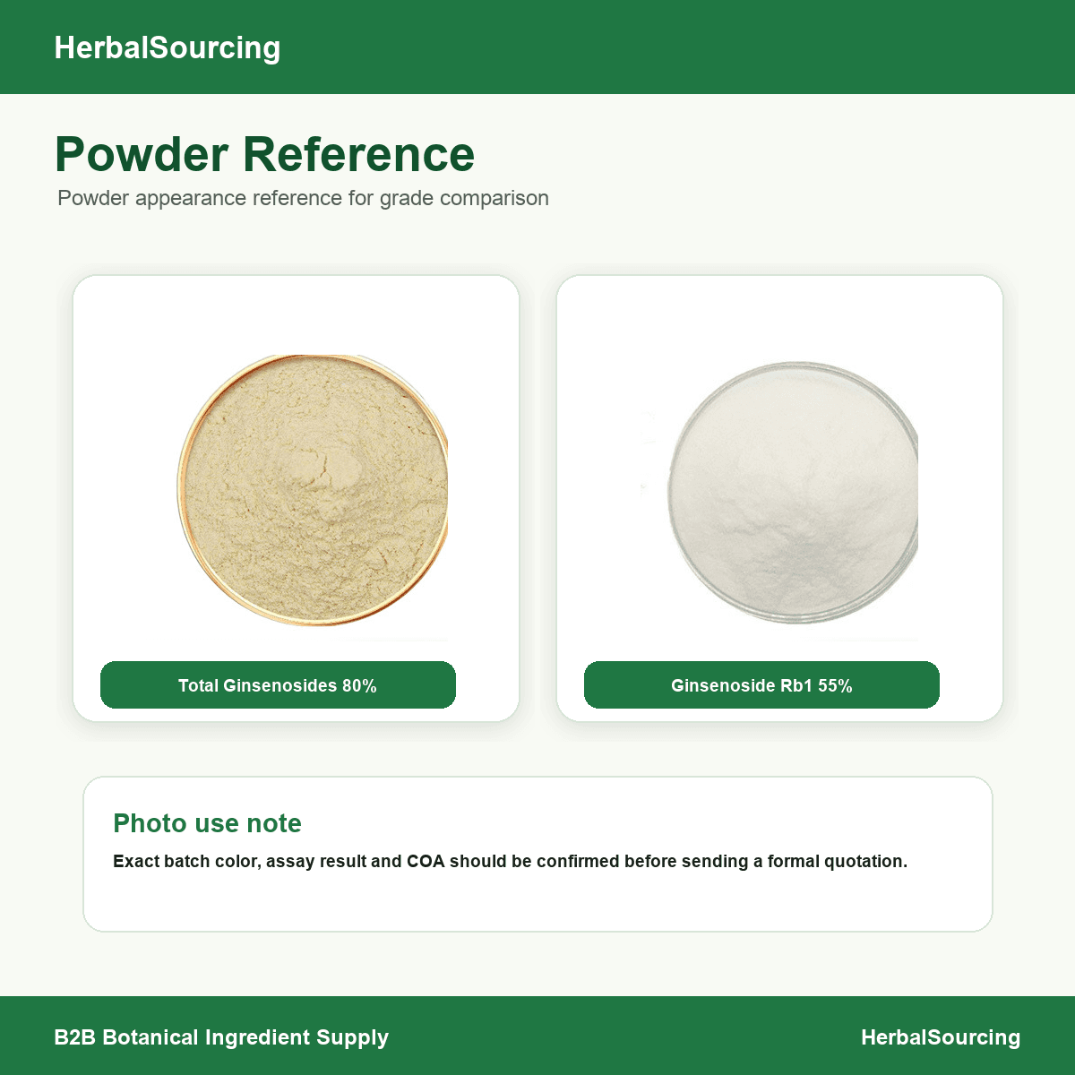 Ginseng Extract specification reference