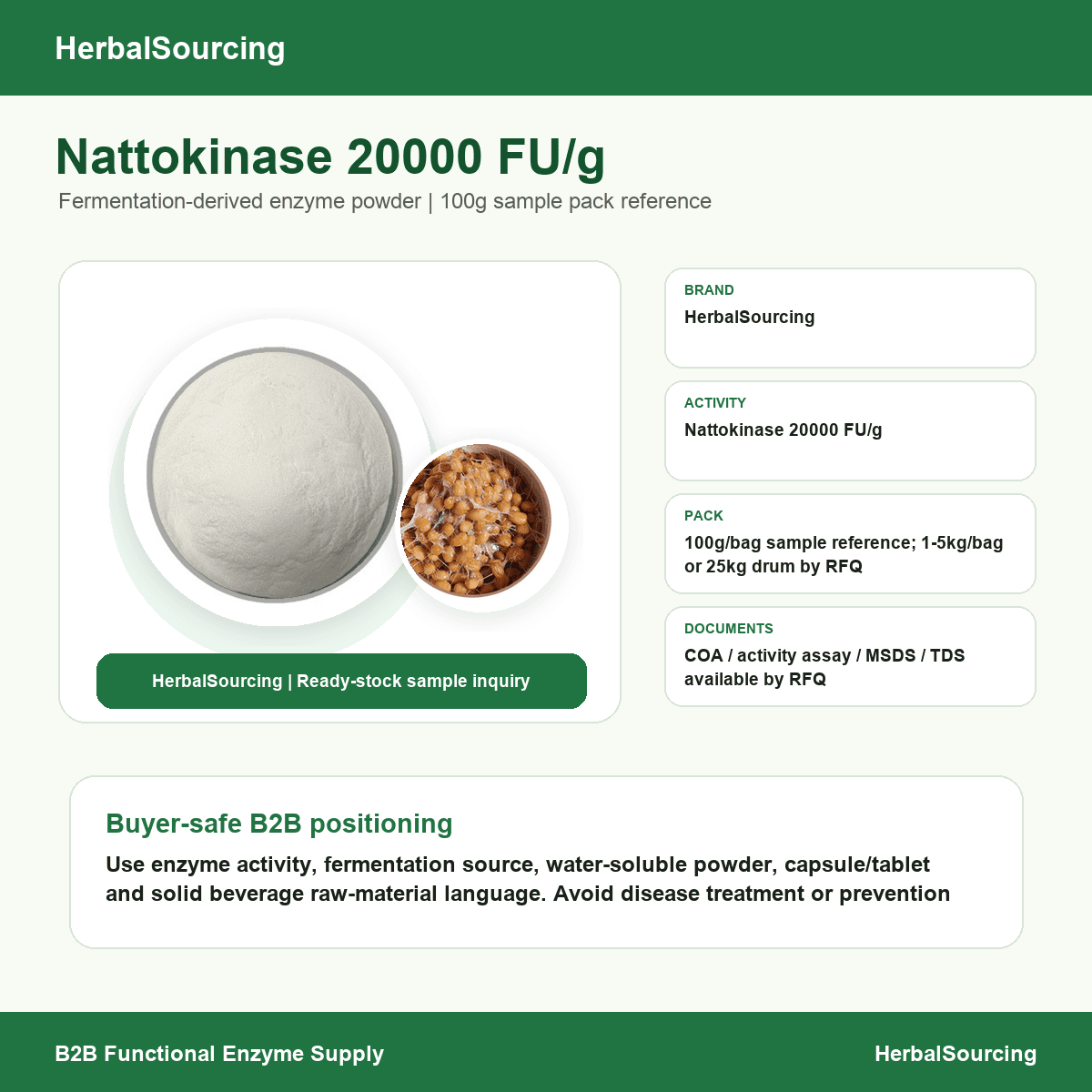 Nattokinase 20000 FU/g product reference