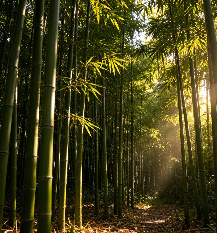 Bamboo grove for leaf harvest