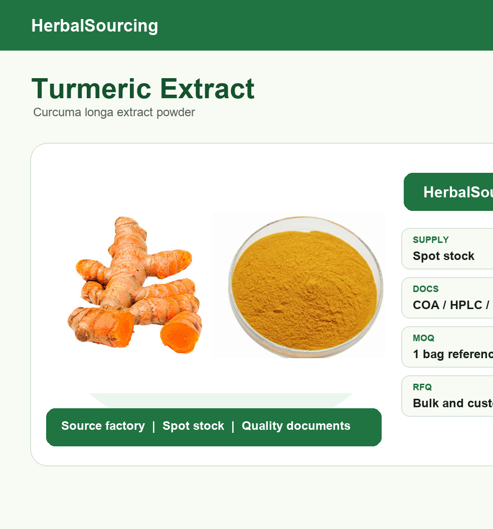 Turmeric extract product reference