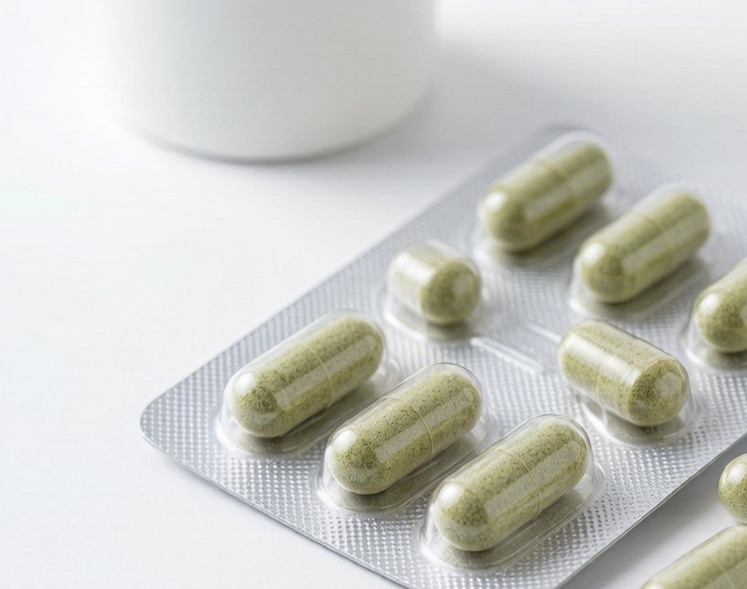 Green tea extract supplement capsules