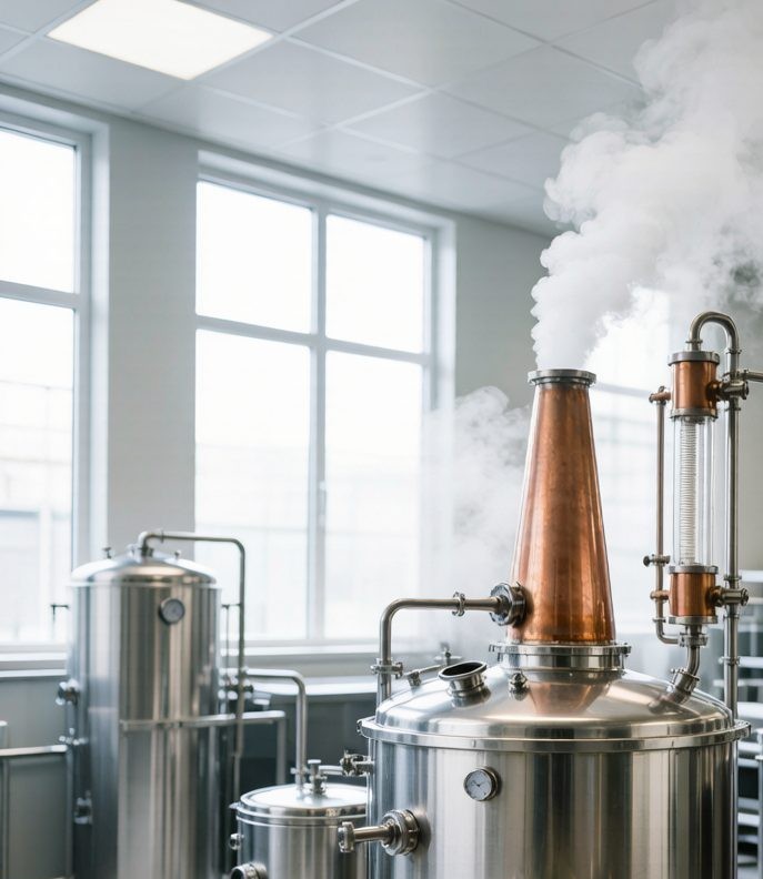 Steam distillation and recrystallization of natural borneol